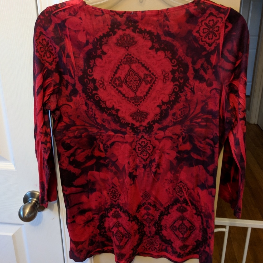 Used Unity World Wear Patterned Top Size PL - Picture 2 of 8